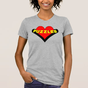 Camiseta Rompecabezas sobre el corazón