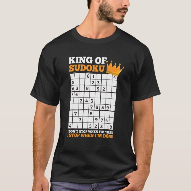 Camiseta Rompecabezas Sudoku De Los Hombres Para Resolver U (Anverso)