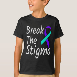 Camiseta Romper El Awareno De La Cinta De La Prevención Del