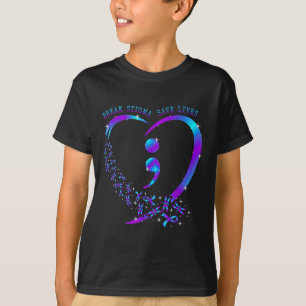 Camiseta Romper El Estigma Salva Vidas El Semicolón Del Cor