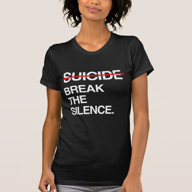 CAMISETA ROMPER EL SILENCIO SOBRE EL SUICIDIO (Anverso)