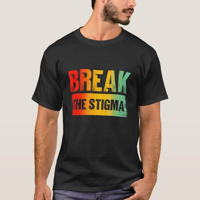 Camiseta Romper la conciencia sobre el estigma en salud men (Anverso)
