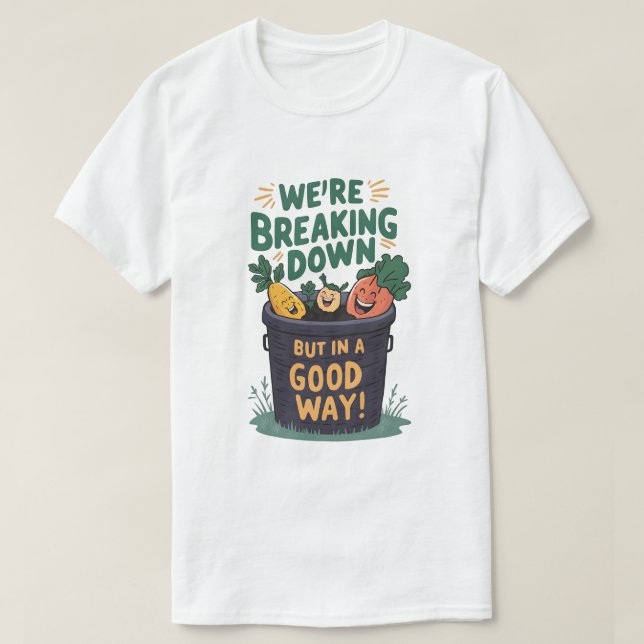 Camiseta Rompiendo compost (Diseño del anverso)