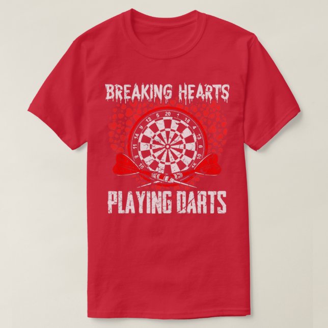Camiseta Rompiendo corazones jugando a los dardos (Diseño del anverso)