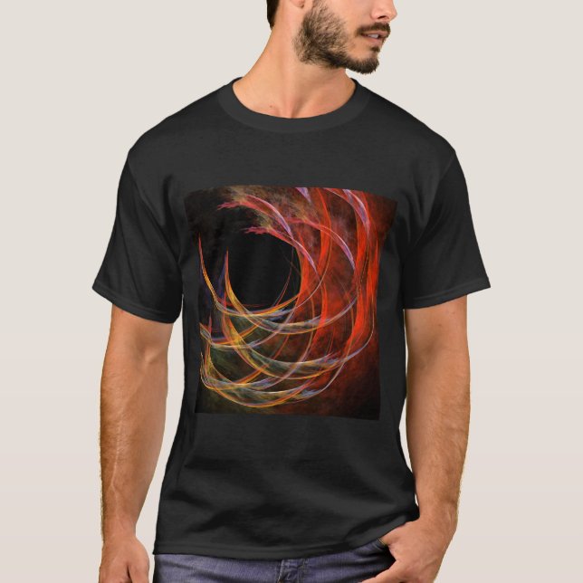 Camiseta Rompiendo el arte abstracto del círculo (Anverso)