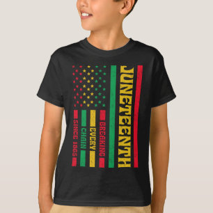 Camiseta Rompiendo todas las cadenas de la bandera estadoun