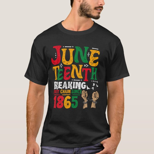 Camiseta Rompiendo todas las cadenas desde 1865 El W negro  (Anverso)