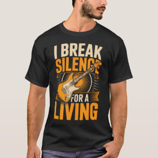 Camiseta Rompo El Silencio Para Un Guitarrista De Rock Vivo
