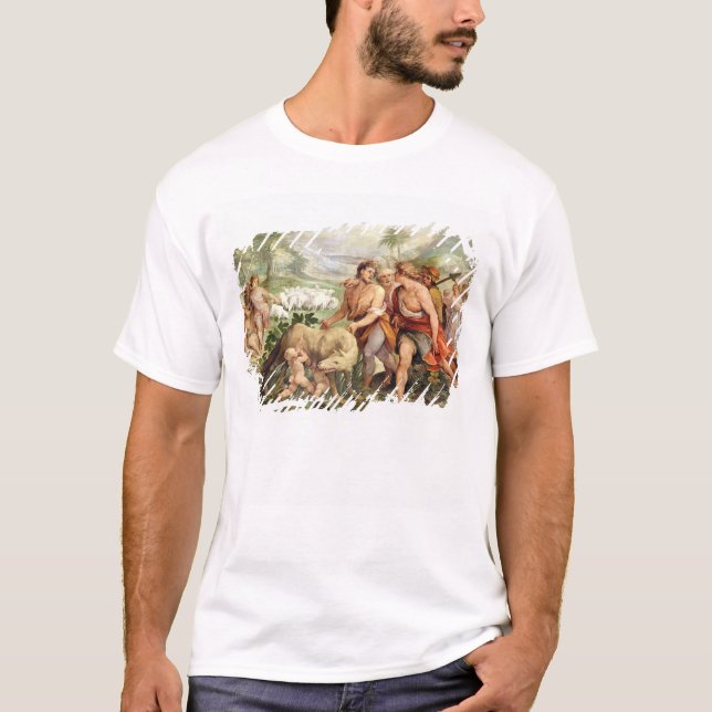 Camiseta Romulus amamantó por el ella-lobo (Anverso)