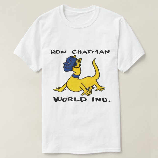 Camiseta Ron Chatman, Weltindustrie-Skateboard-Entwurf. (Diseño del anverso)