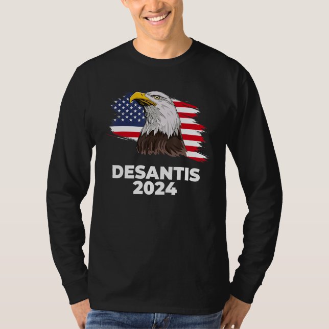 Camiseta Ron DeSantis 2024 Bald Eagle DeSantis 2024 Republi (Anverso)
