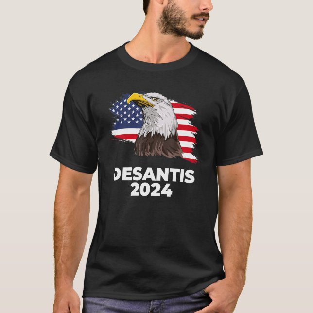 Camiseta Ron DeSantis 2024 Bald Eagle DeSantis 2024 Republi (Anverso)