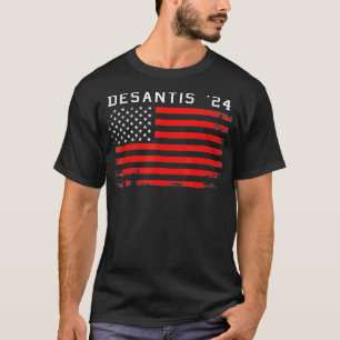 Camiseta RON DESANTIS 2024 Tee DeSantis '24 Bandera Roja US