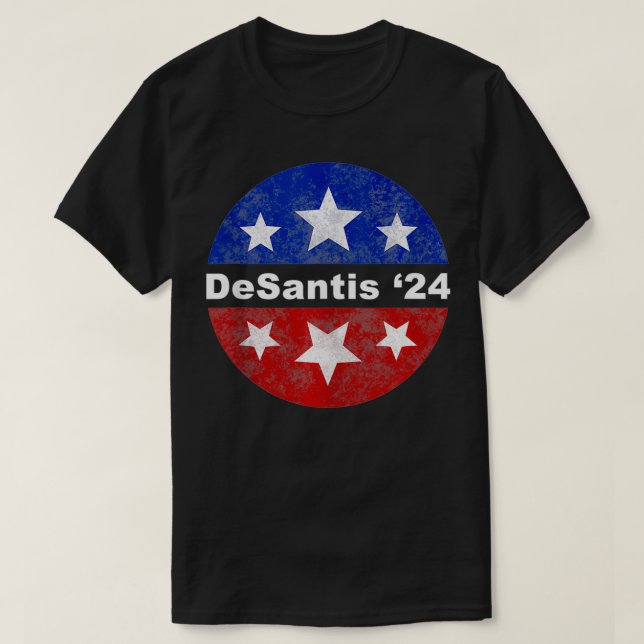 Camiseta RON DESANTIS 2024 Tee DeSantis Button (Diseño del anverso)