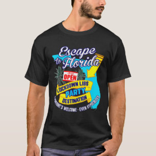 Camiseta Ron Desantis Escape A Florida Vinatge Funny