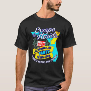 Camiseta Ron Desantis Escape A Florida Vinatge Funny