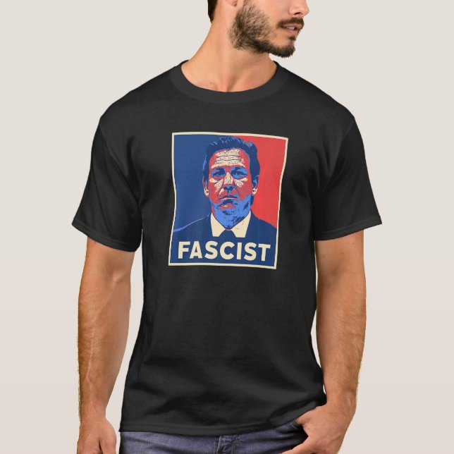 Camiseta Ron DeSantis retrato fascista mal gobernador de Fl (Anverso)