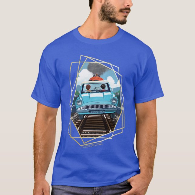 Camiseta Ron & HARRY POTTER™ en el coche volador a HOGWARTS (Anverso)