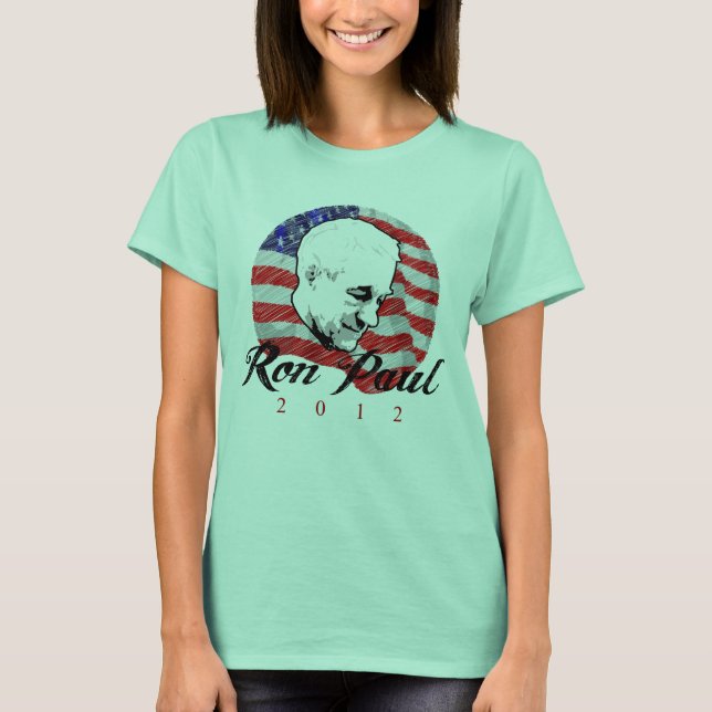 Camiseta Ron Paul 2012 Sketch Design (Anverso)