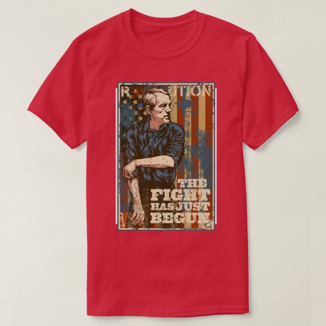 Camiseta Ron Paul La Lucha Acaba De Comenzar (Diseño del anverso)