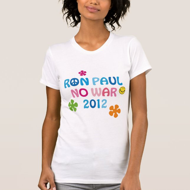 Camiseta Ron Paul - ninguna guerra - 2012 (Anverso)