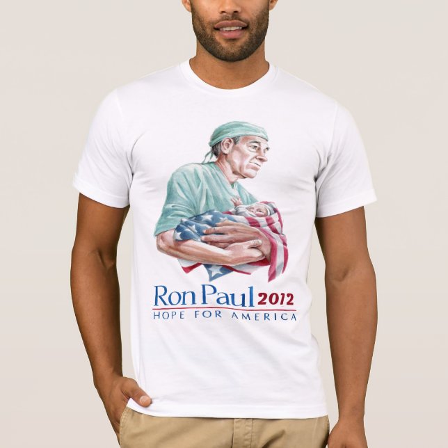 Camiseta Ron Paul para el presidente 2012 (Anverso)