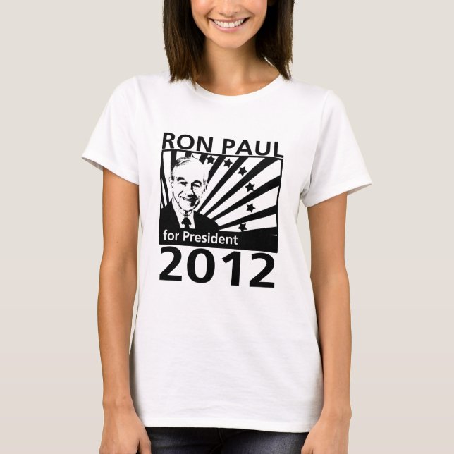 Camiseta Ron Paul para el presidente 2012 (Anverso)
