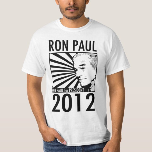 Camiseta Ron Paul para el presidente 2012 con cita (Anverso)