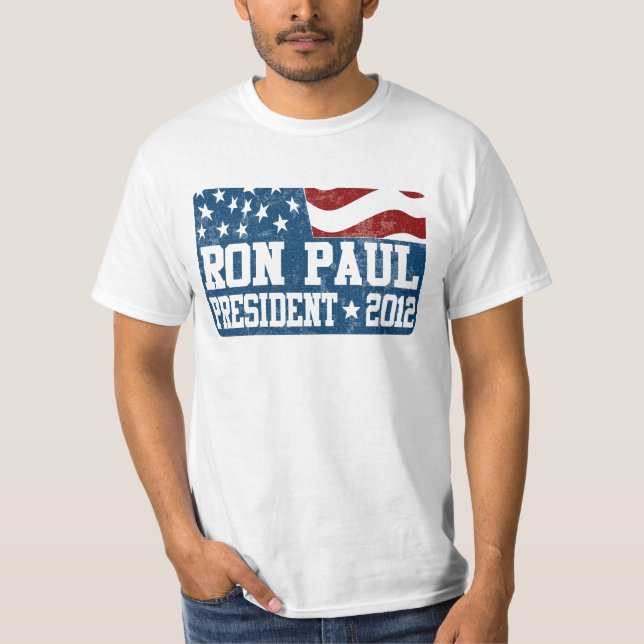 Camiseta Ron Paul para el presidente en 2012 (Anverso)