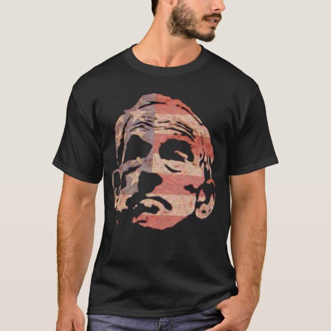 Camiseta Ron Paul y la bandera (Anverso)