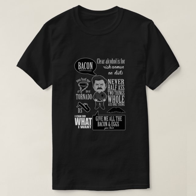 Camiseta Ron Swanson Montage Classic (Diseño del anverso)