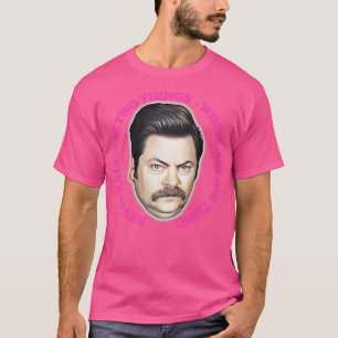 Camiseta Ron Swanson nunca mitad cuenta dos cosas enteras c