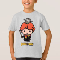 Ron Weasley de dibujos animados y Pigwidgeon