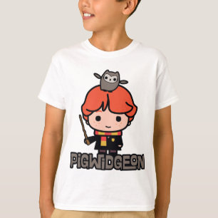 Camiseta Ron Weasley y Pigwidgeon de dibujos animados