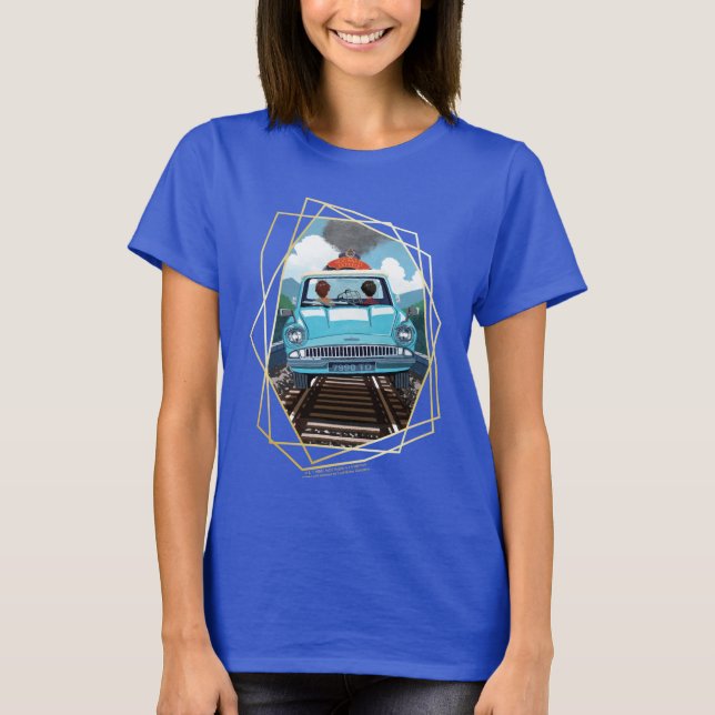 Camiseta Ron y HARRY POTTER™ en coche volador a HOGWARTS™ (Anverso)