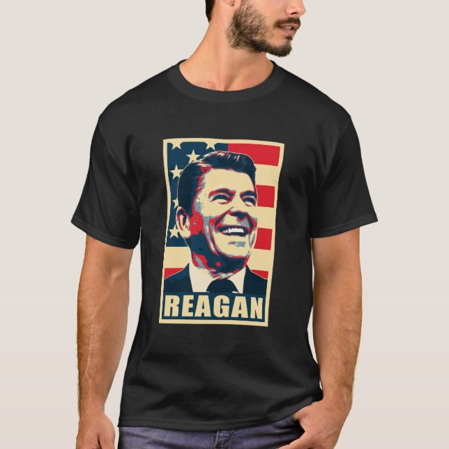 Camiseta Ronald presidente Reagan propaganda Poster arte po (Anverso)