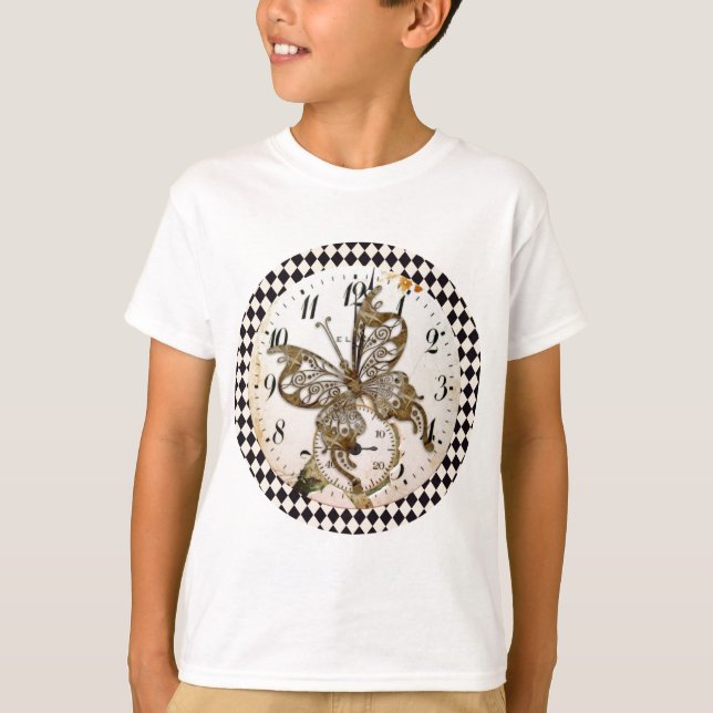 Camiseta Ronda de mariposa de Steampunk (Anverso)