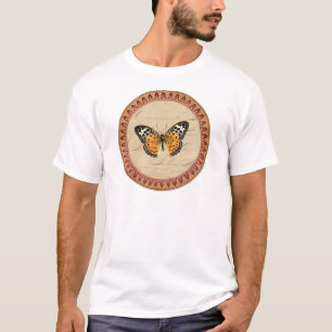 Camiseta Ronda mariposa roja de vino