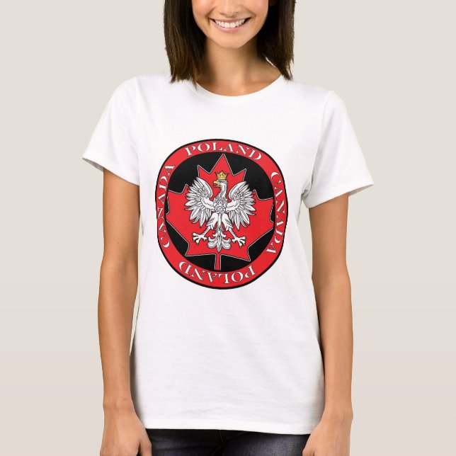 Camiseta Ronda Polonia Canadá Leaf (Anverso)