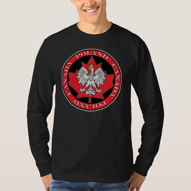 Camiseta Ronda Polonia Canadá Leaf (Anverso)
