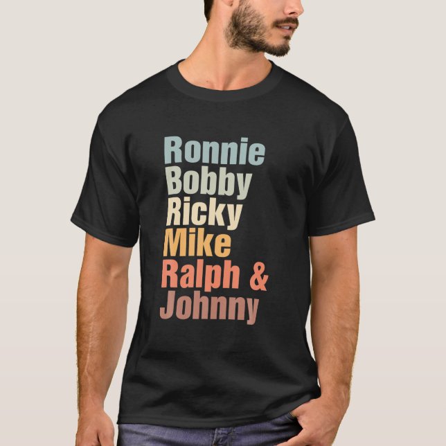 Camiseta Ronnie Bobby Ricky Mike Ralph Y Johnny (Anverso)
