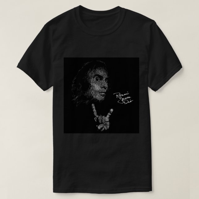 Camiseta Ronnie James Dio Crítica Bloque Acrílico de Arte (Diseño del anverso)