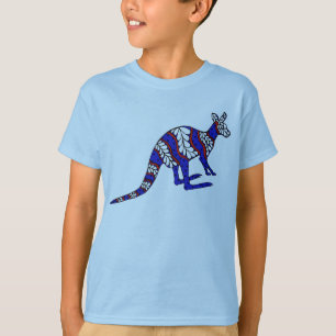 Camiseta Roo blanco y azul rojo