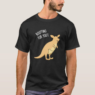 Camiseta Roo-Ting Para Usted Divertido Kangaroo Pun Dark BG