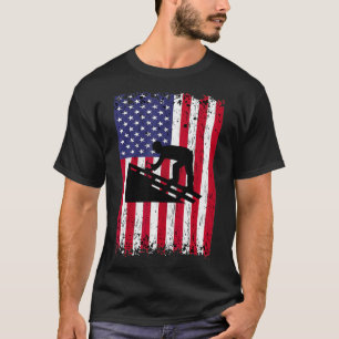 Camiseta Roofer Dad USA Flag Patriotic 4 de julio Regalo