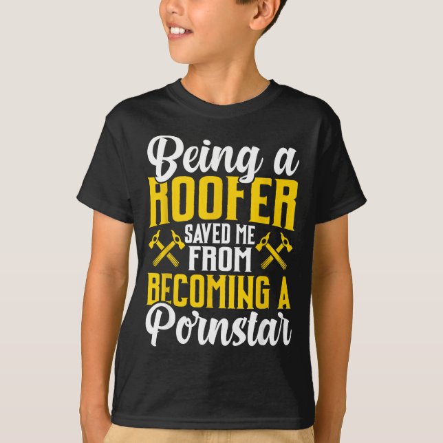 Camiseta Roofer Funny Roofing Tee For Coworker Novelty  (Anverso)
