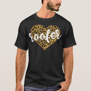 Camiseta Roofer Leopard Print Heart Cute Gift