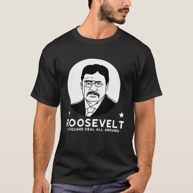 Camiseta Roosevelt Un Partido Progresista de Acuerdo Justo  (Anverso)