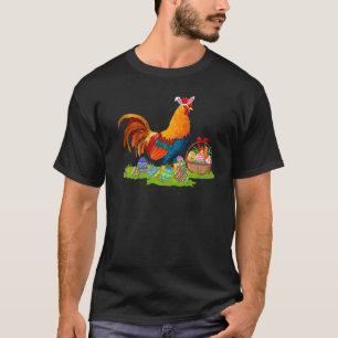 Camiseta Rooster Bird Easter Egg Huning Bunny Rooster East