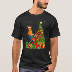 Camiseta Rooster Bird Xmas Holiday Santa Rooster Navidades